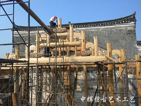 上坊村木結構修復（梁氏宗祠）